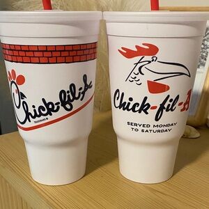 Chick-fil-A limited edition White and Red Cups Set